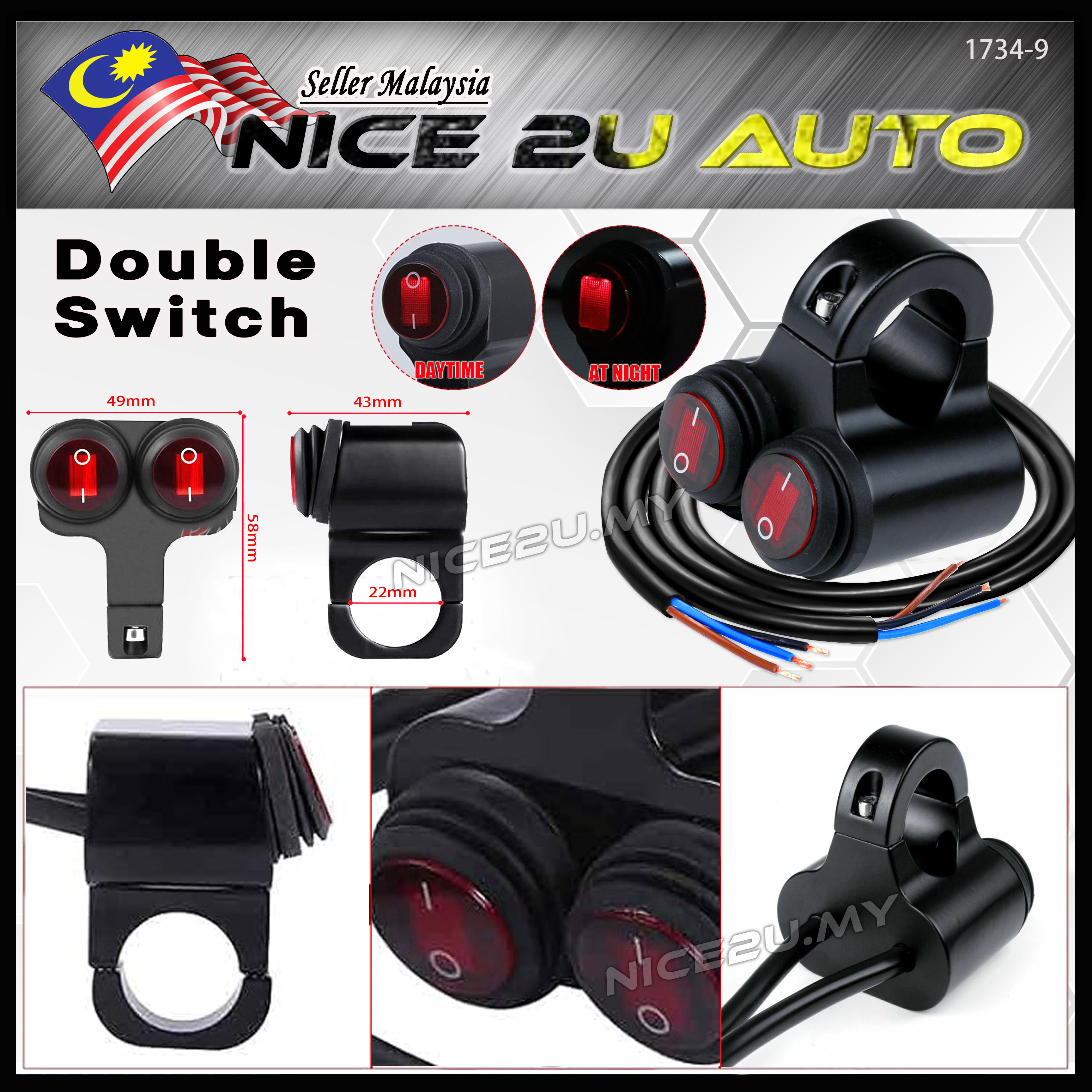 Motorcycle Switch ATV Control Fog Motorcycle Handlebar Switch Reliable ...