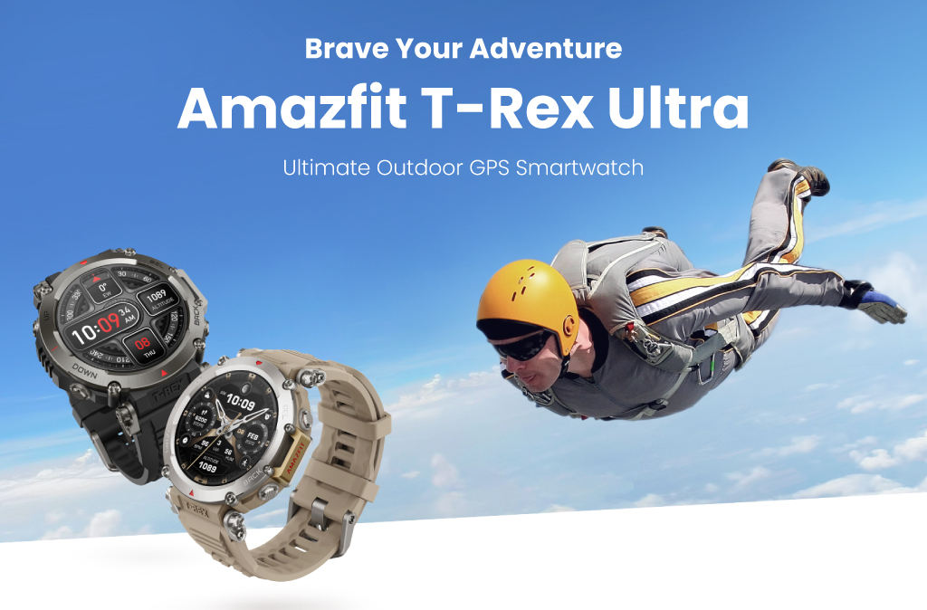 Amazfit T-Rex Ultra Fitness Tracker AMOLED Display Smartwatch (1.39 ...