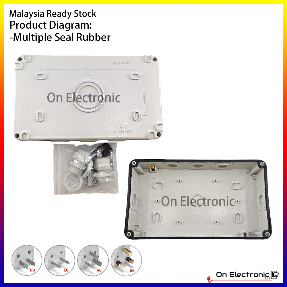 2 Way/Gang Waterproof Garden Universal Multi Switch Socket HEAVY DUTY ...