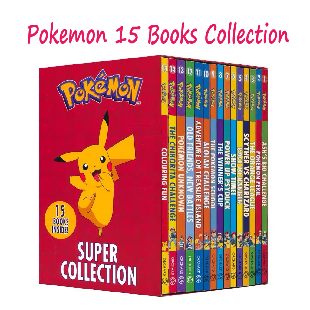 Pokemon Books 15 books collection Kid reading Pokemon Books Collection ...