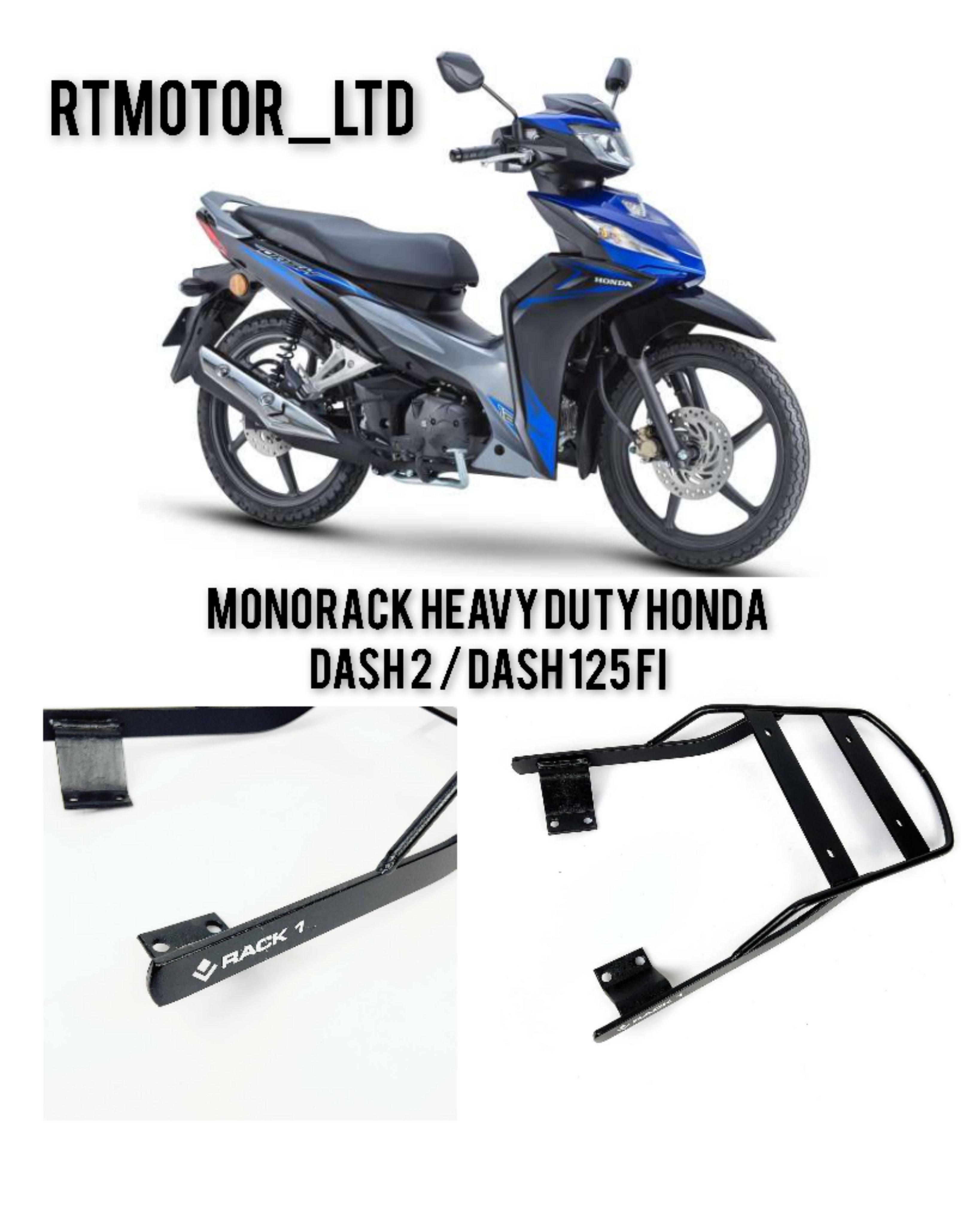 HONDA DASH 2 / DASH 125FI / DASH 125 FI MONORACK HEAVY DUTY FOR GIVI ...