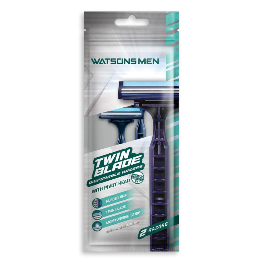 🔥Ready Stock🔥WATSONS Men Twin Blade Disposable Razors 2s / Watson ...