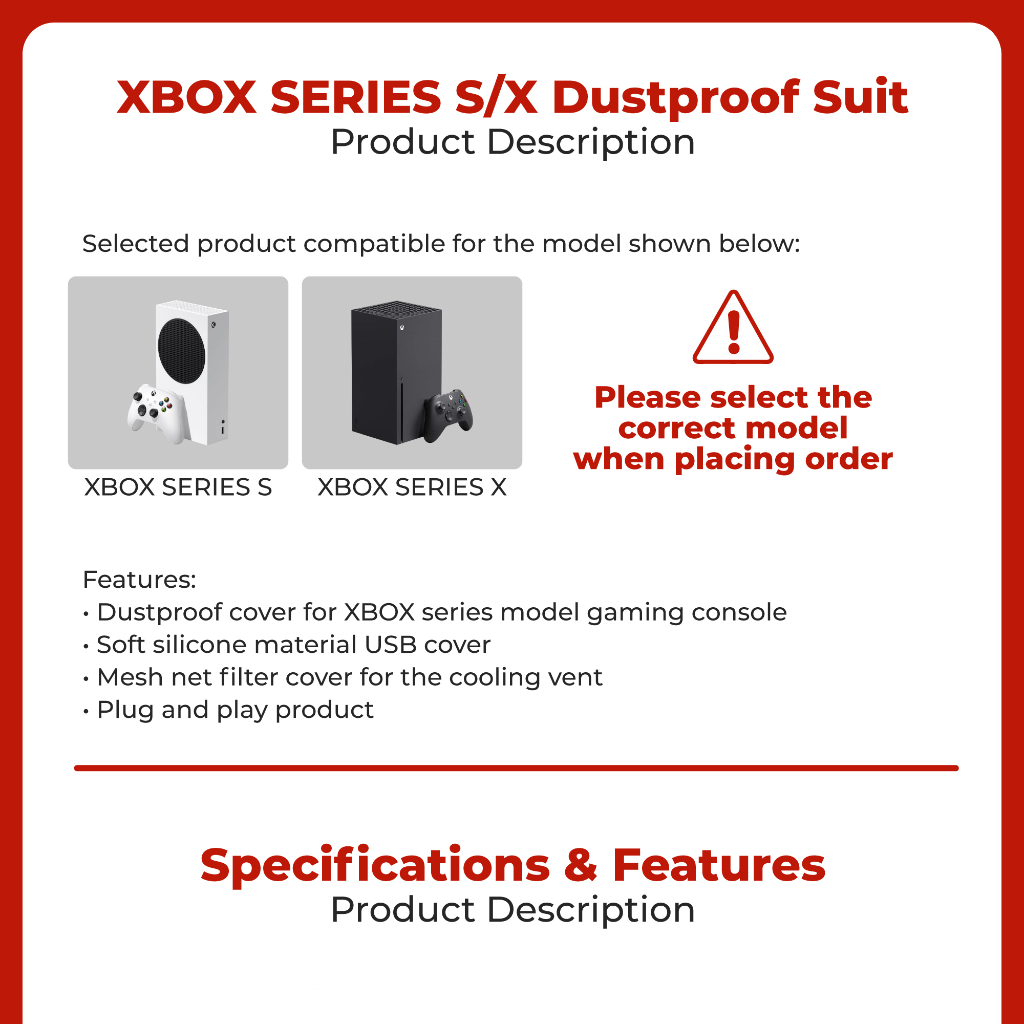 X-series X Dust-proof Silicone kit TYX-2607 - Xbox Series - DOBE