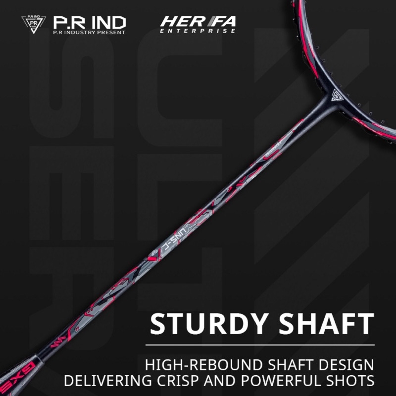 P.R IND UNS-C Badminton Racket 4UG5 100%ORIGINAL Red & Tiffany Green ...