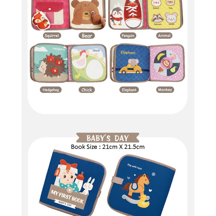 Baby Busy Book Toddler Book Baby Book for 1 year old 2 year old Sensory ...