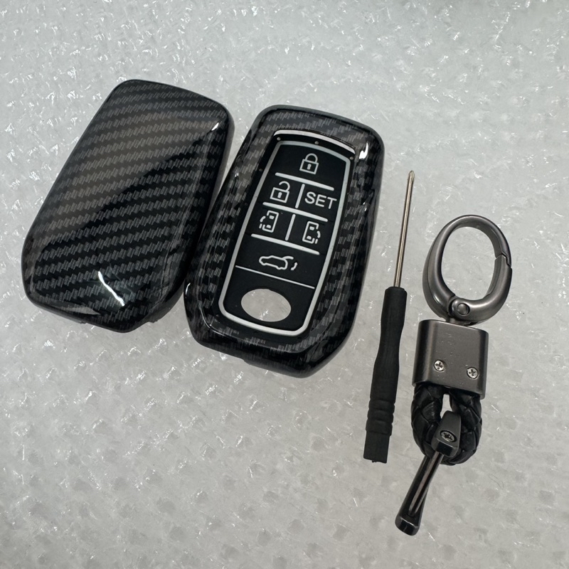 hilux alphard vellfire fortuner keyless key cover carbon toyota with ...