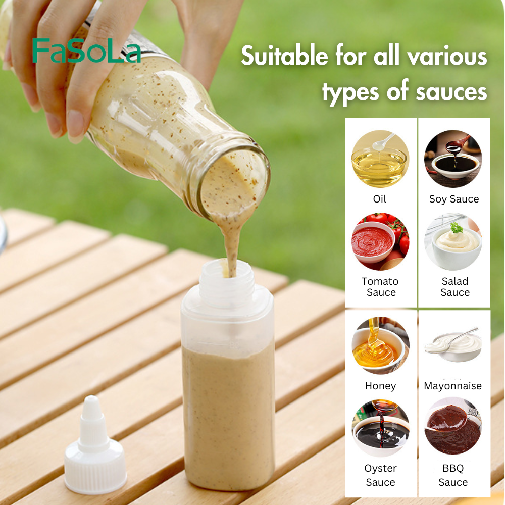 FaSoLa 2pcs Squeeze Bottle Sauce Bottle Dispenser Ketchup Salad ...