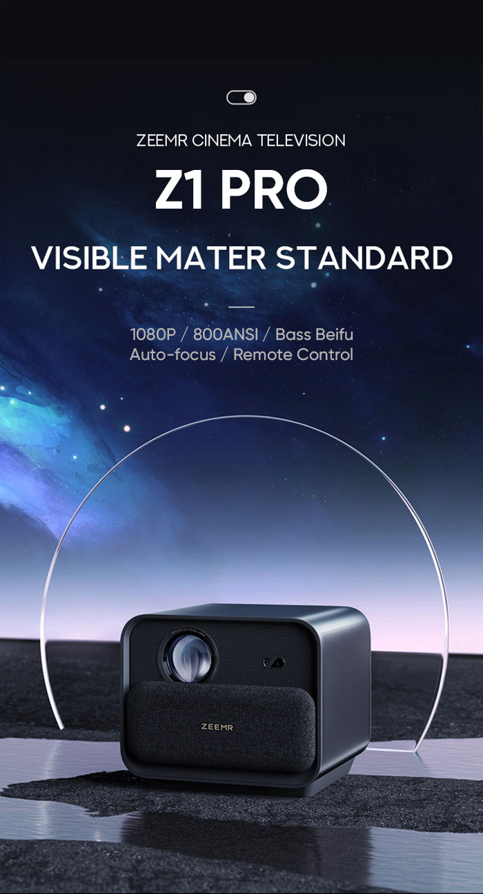 ZEEMR Z1 Pro Projektor WiFi Mudah Alih Portable WiFi Projector 800 ANSI ...