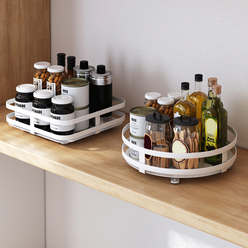 360° Rotate Spice Rack Multi Tier Condiment Jar Seasoning Bottle ...