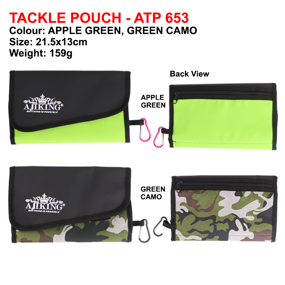 Ajiking Tackle Pouch Atp 653 Polyurethane (pu) Fabric Waterproof Nylon 