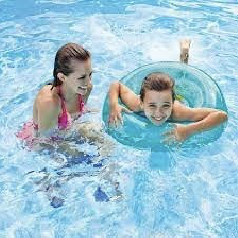 INTEX 59260 Transparent Tubes 76cm Swimming Pool Ring Floaties Water ...