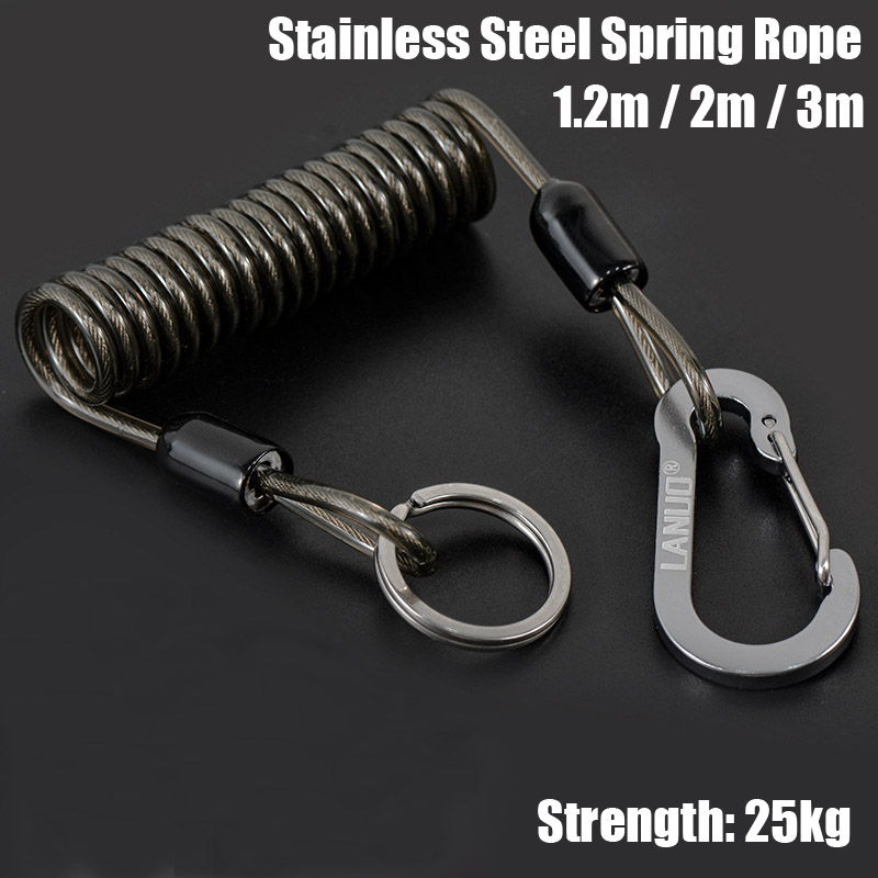 Stainless Steel Anti-lost Spring Rope for Fishing Retractable 7x7 Wire ...