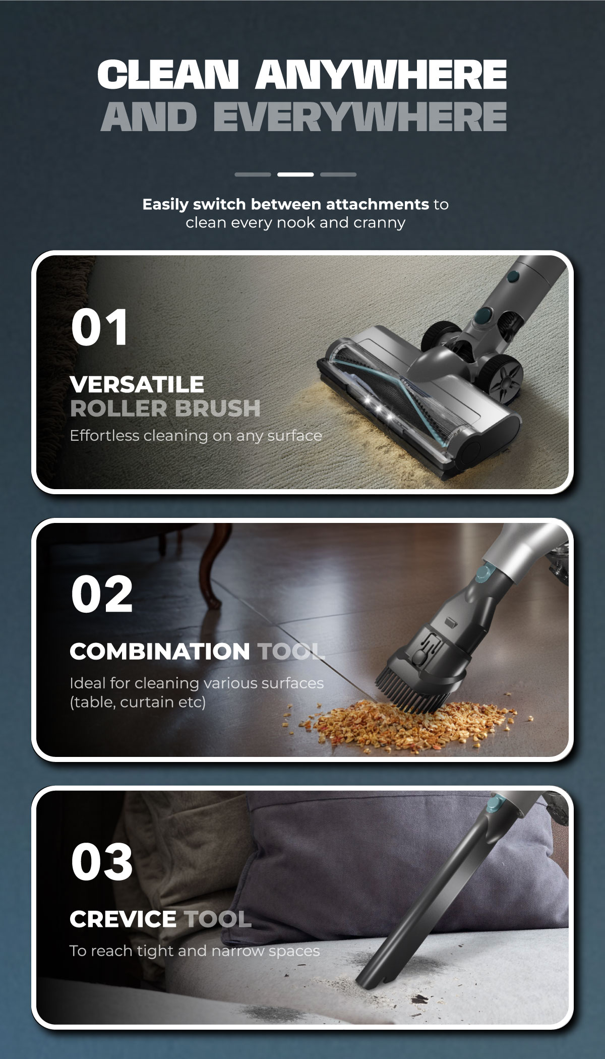 Russell Taylors Versatile Cordless Vacuum Cleaner Vakum Tanpa Wayar X1 ...