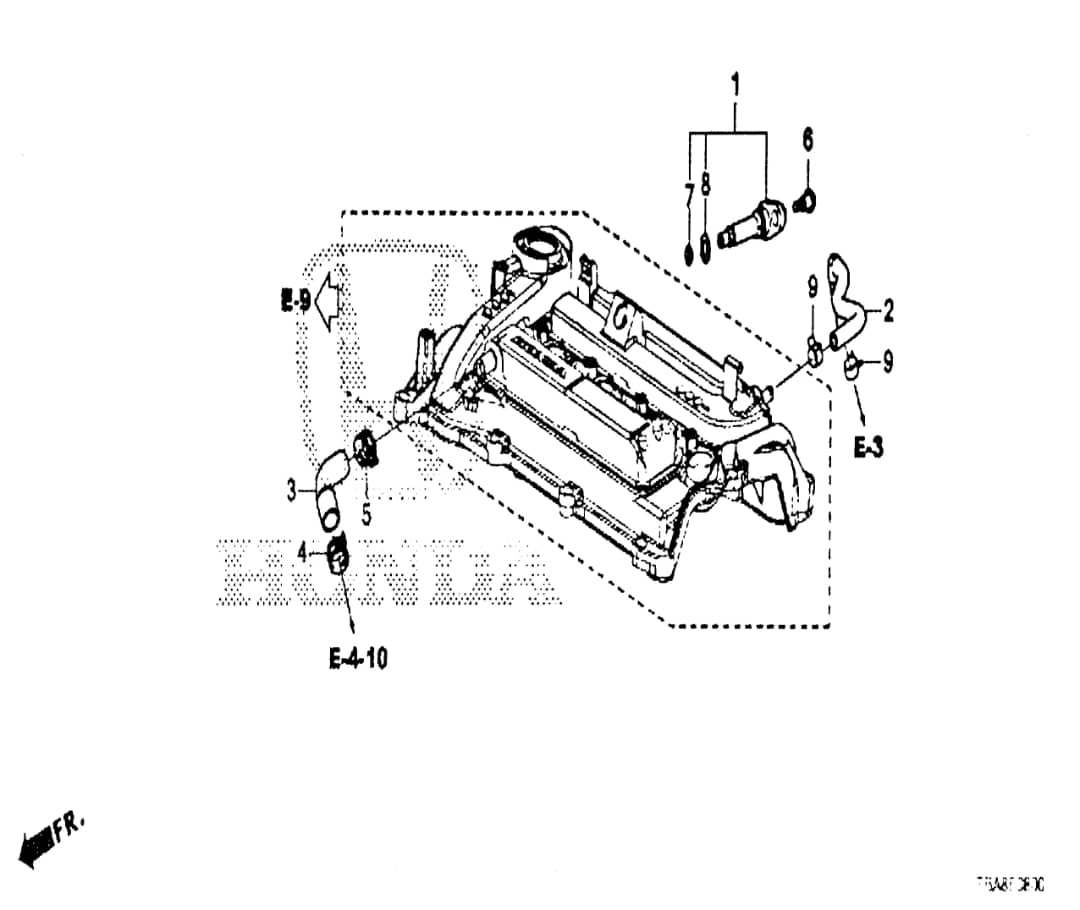 17153-5AA-A00 Honda Ori Tube Breather Honda Civic TEA FC1 1.5 Turbo ...