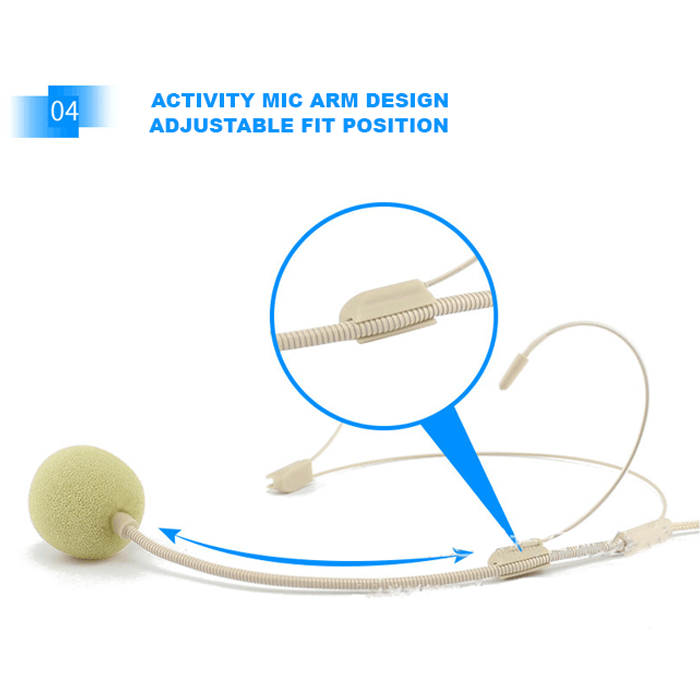 Headset Microphone Transparent Skin Colour Ear Hanger for Voice ...