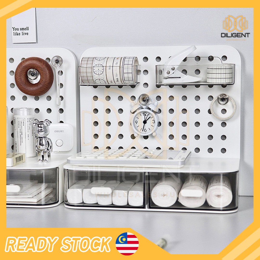 【D341】Papan Dinding Gantung Sendiri With Storage Box Multipurpose ...