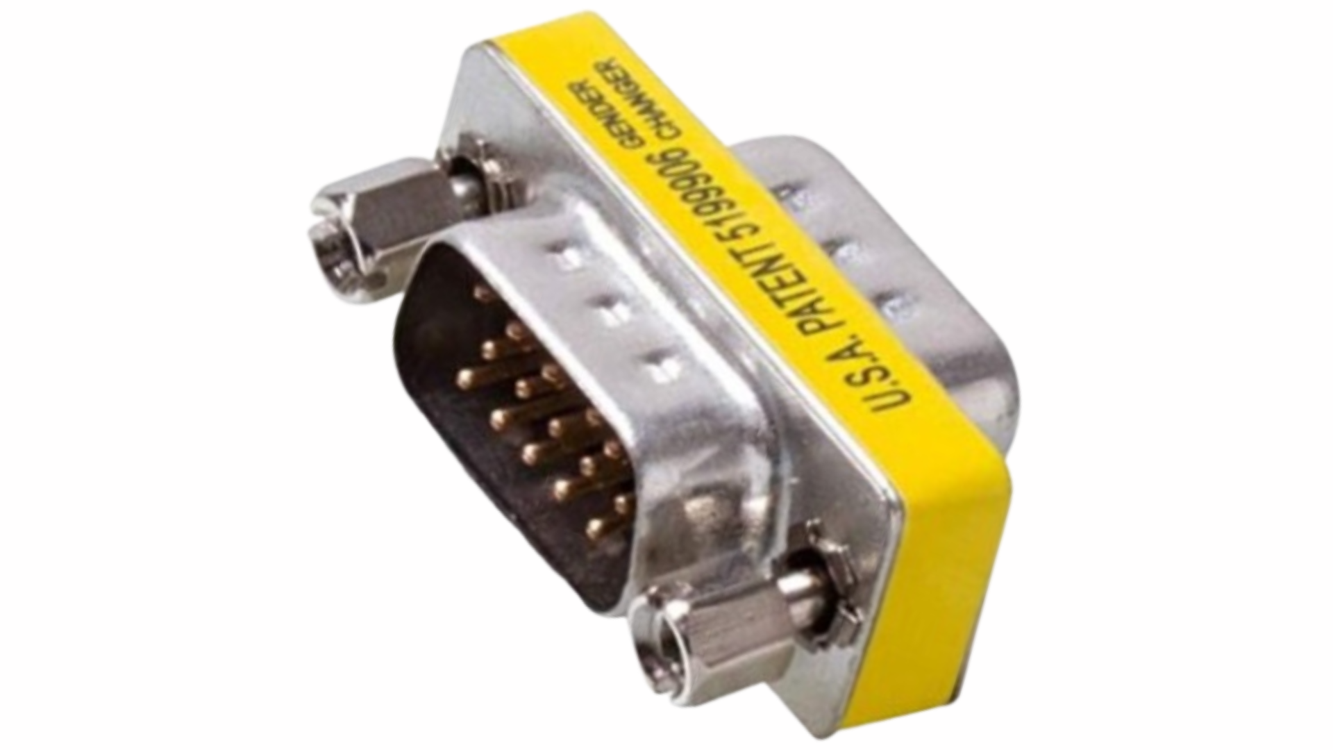 VGA Male to Male 15 Pin Changer Converter Connector High Density Male ...