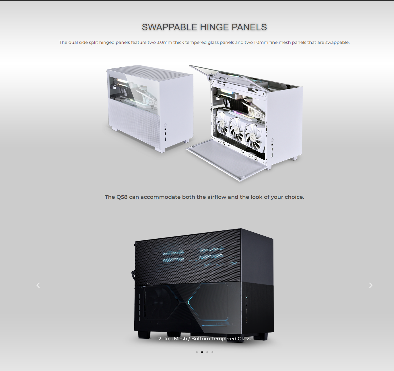 LIAN LI Q58 TG Mini-ITX Chassis With PCIE 4.0 Riser Cable - Black ...