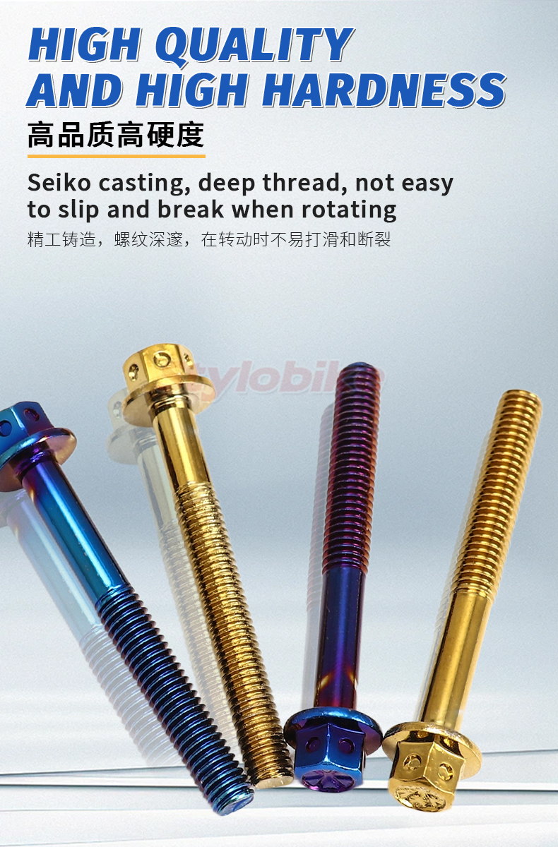 Engine Screw Titanium Gold Engine Skru Cover Enjin Body Screw LC135 4S ...