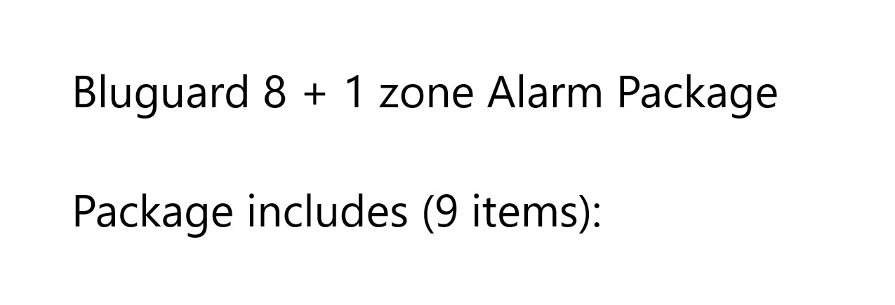 Bluguard Security Burglar Wired Alarm V16N V16+ V16 8 +1 Zone Home BLU ...