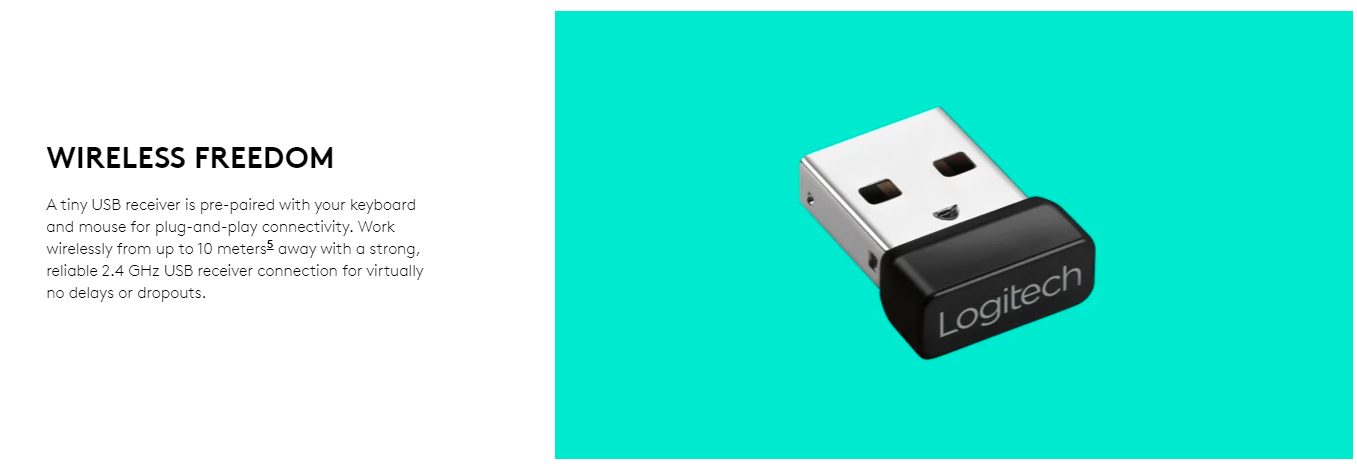 LOGITECH MK240 COMBO DESKTOP WIRELESS NANO COMPACT KEYBOARD AND ...