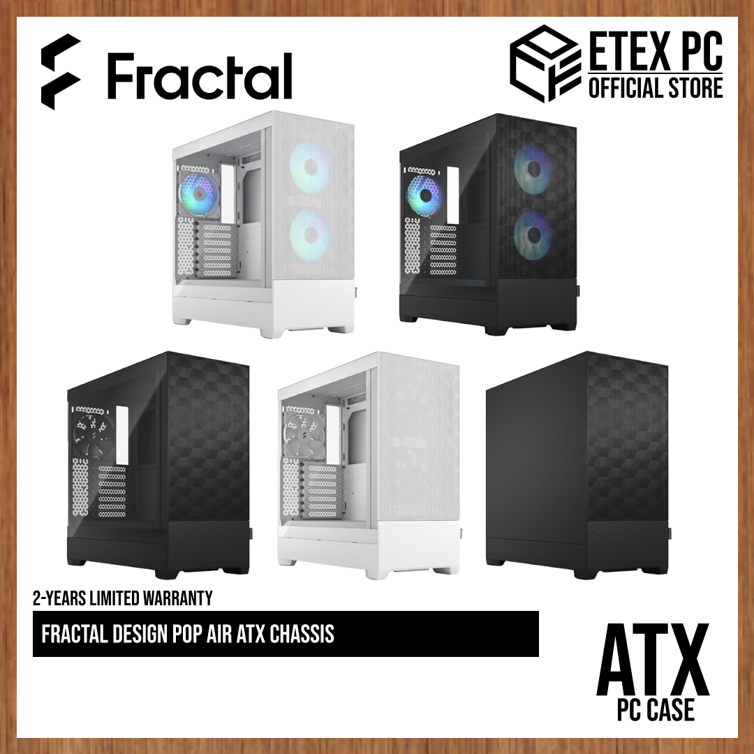 Fractal Design Pop Air ATX Chassis - Solid / Black Clear Tint / White ...