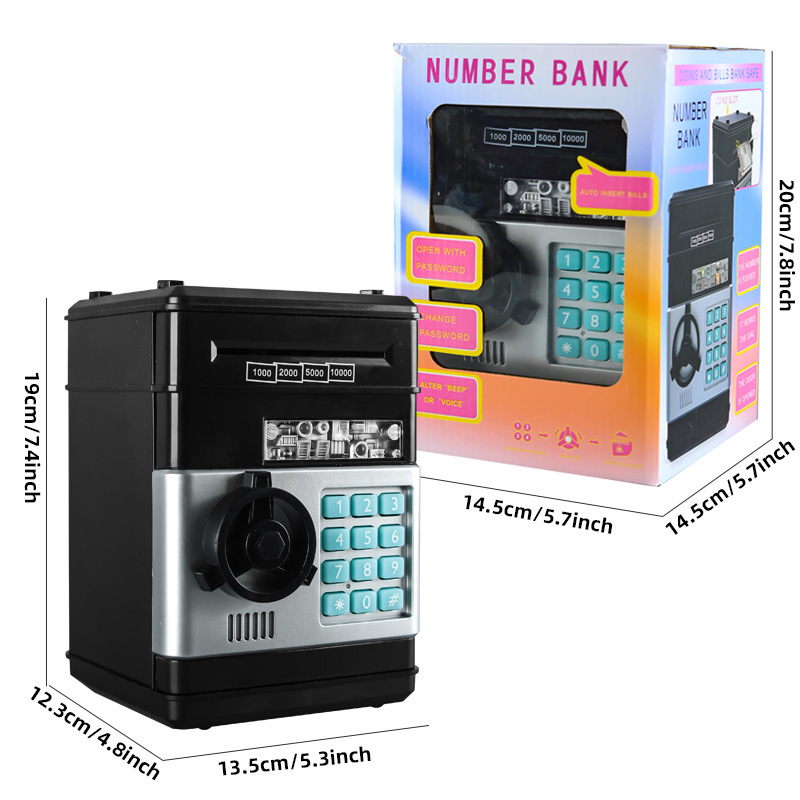 Electronic Piggy Bank ATM Password Money Box Cash Coins Saving Box ATM ...