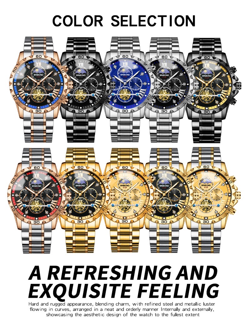 BINBOND VIP Luxury Business Leisure waterproof Fashion Multi-functional ...