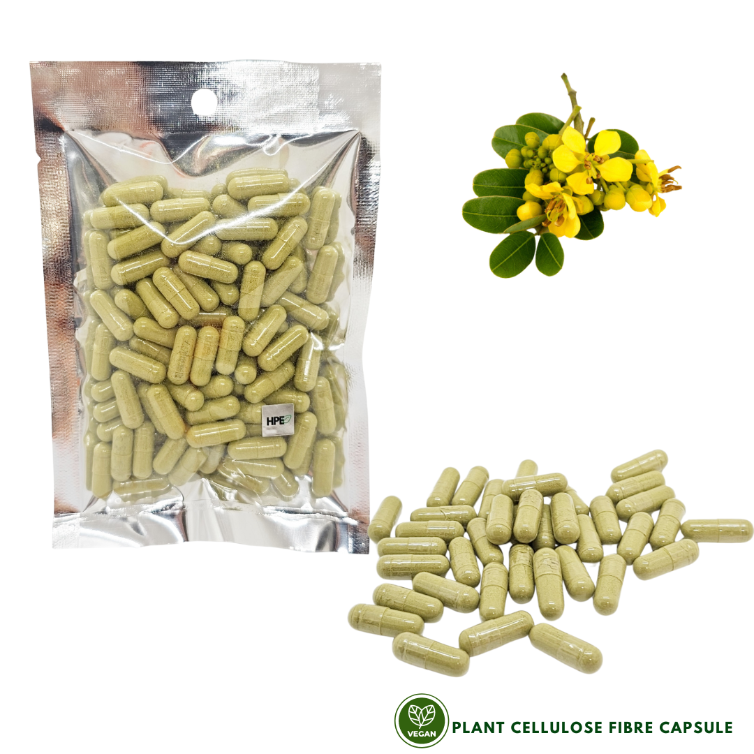 Pure Senna Leaf Powder in Capsule (50pcs / 100pcs) Serbuk Daun Jati ...