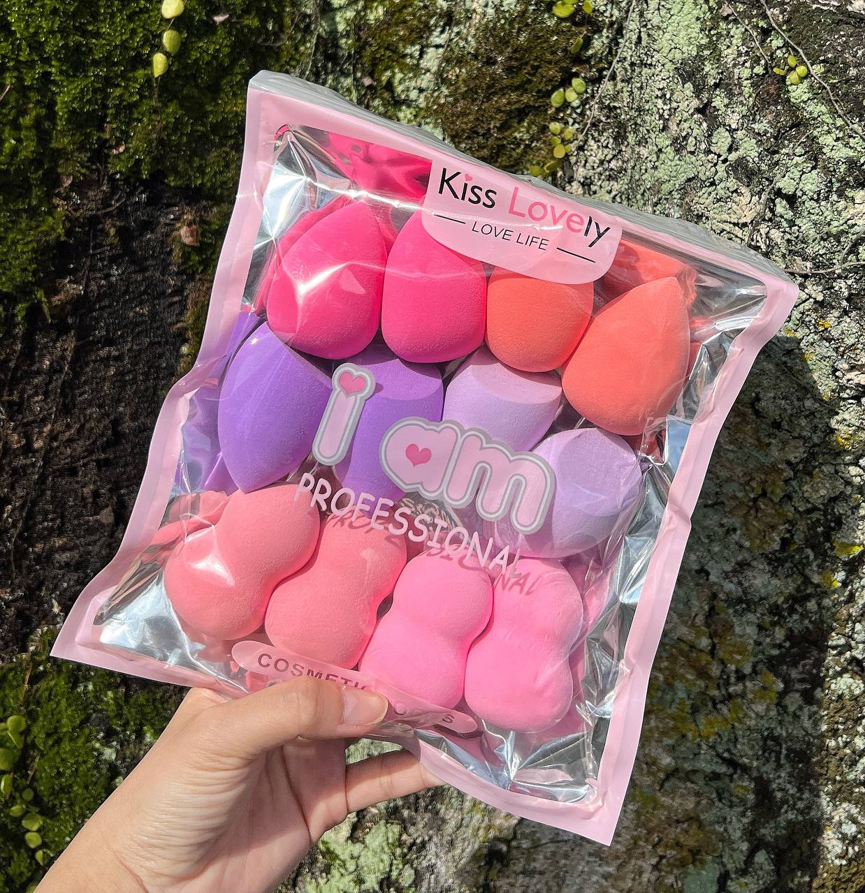 【borong】【ready stock】RM0.90/1 PCS kiss lovely 12 beauty blender 4PCS