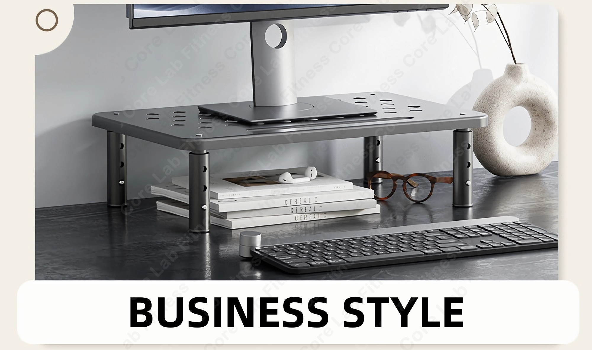 【CoreLab】Adjustable Desk Cable Management RACK Computer Monitor Stand ...