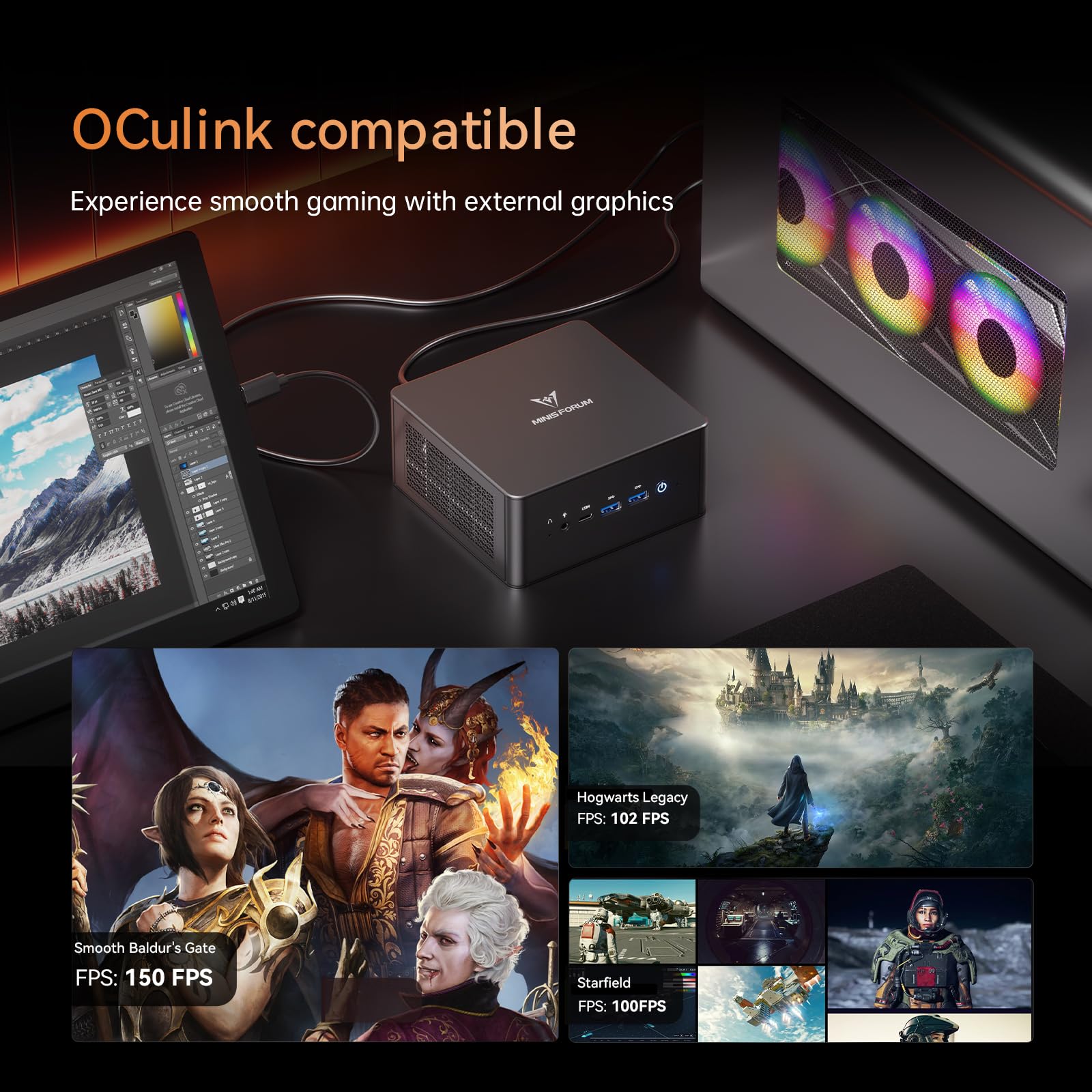 MINISFORUM UM890 Pro AMD Ryzen 9 8945HS Windows 11 DDR5 MAX 96GB 2TB ...