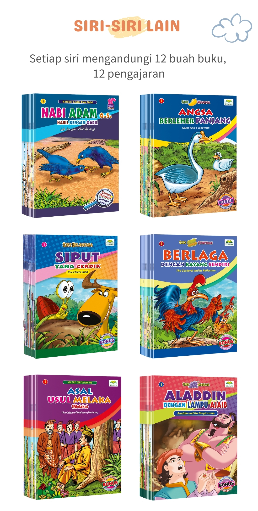 KOLEKSI CERITA RAKYAT Dwibahasa Buku Cerita Bergambar Prasekolah Cerita ...