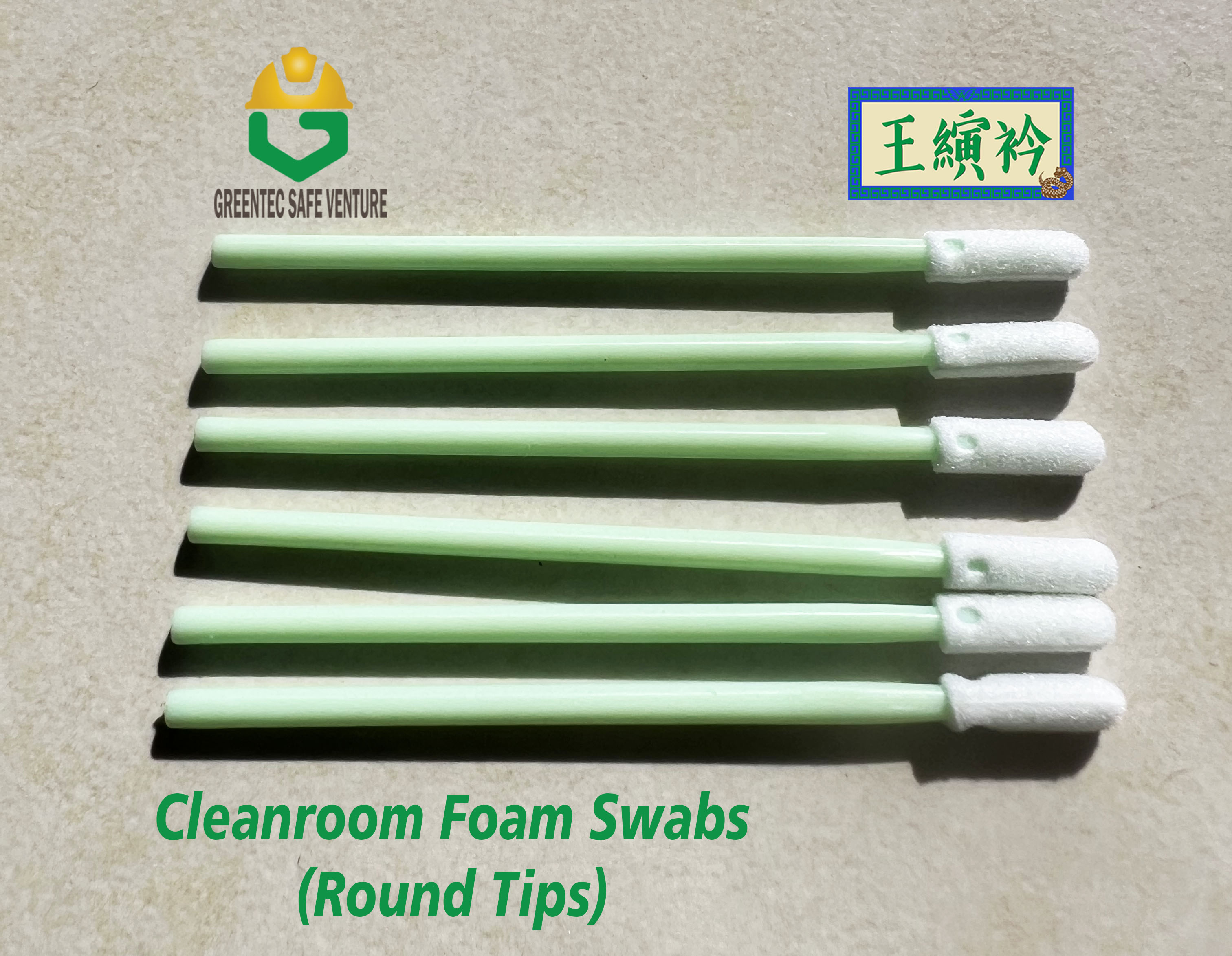 Cleanroom Foam Swabs Cleaning stick round tips 500pcs 3inch wiping 742 ...