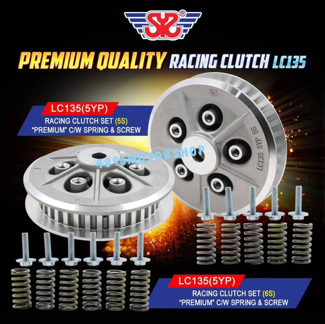 SYS PREMIUM RACING HYPER CLUTCH WITH 6 SPRING RS150 RSX Y15ZR Y16 Y15 ...