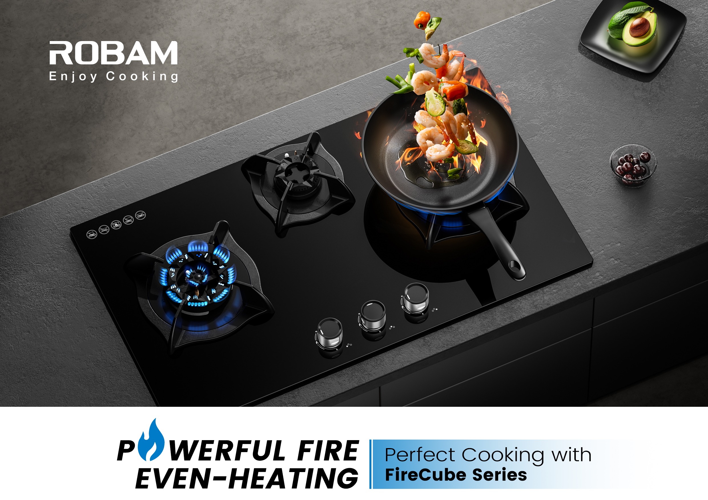 ROBAM Fire Cube Gas Hob 9B6H31 | Shopee Malaysia