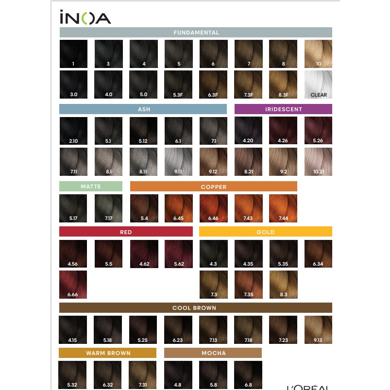 NEW STOCK!! Loreal Inoa Ammonia Free Permanent Hair Color 60g (ONLY