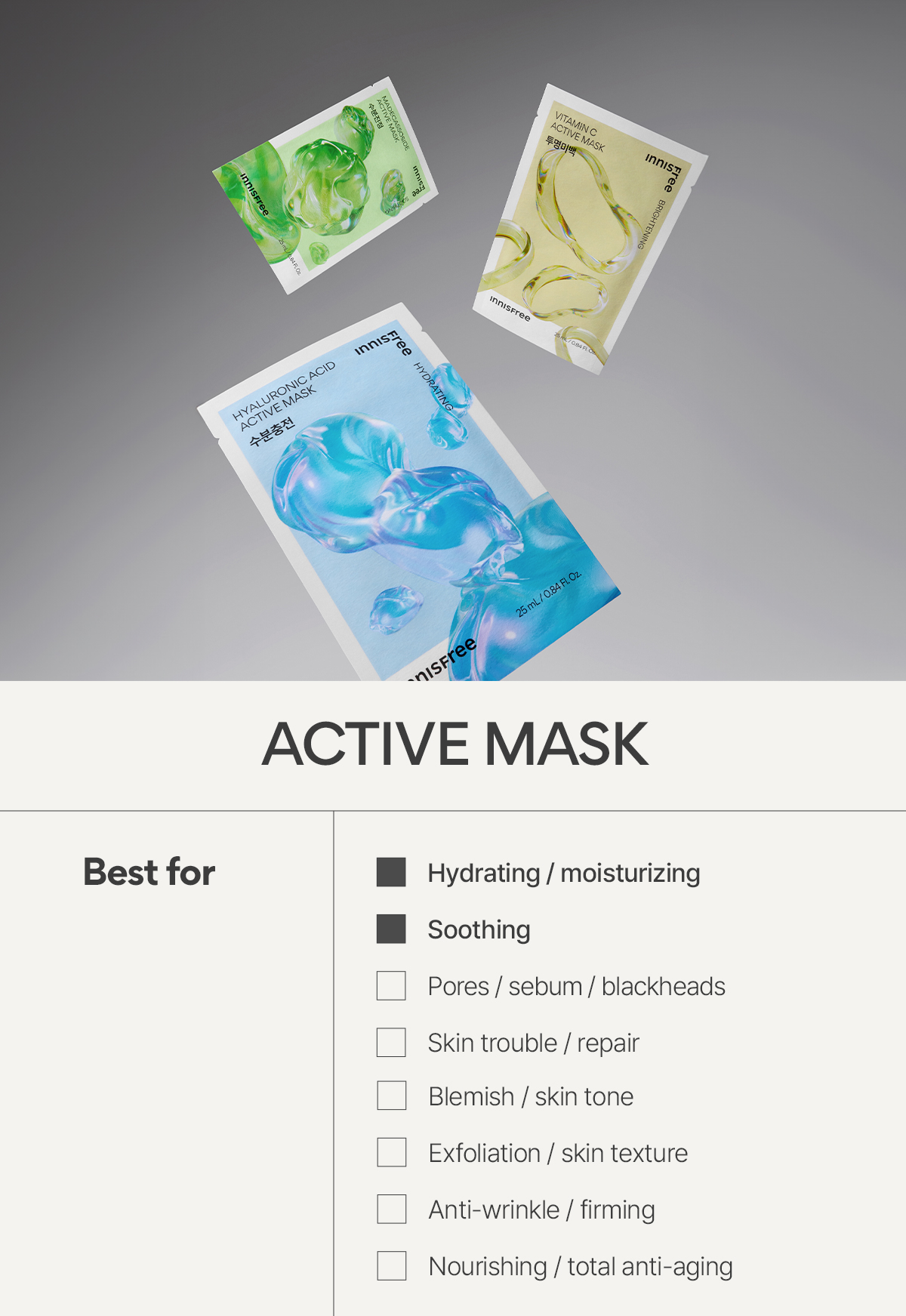 [1 DEC - 15 DEC | BUY 12 GET 40% OFF] INNISFREE Active Mask 25ml ...