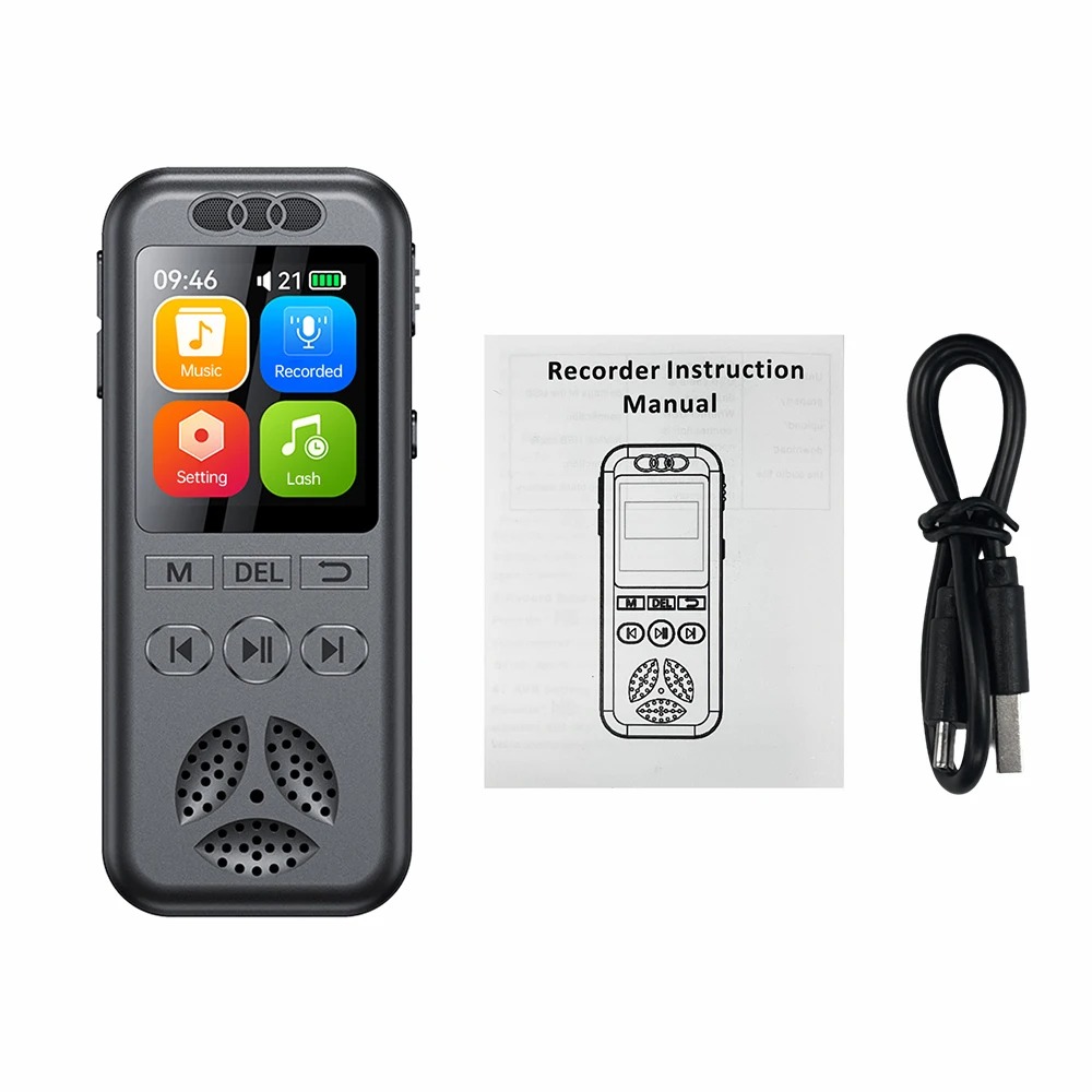 Digital Voice Recorder MP3 Player HD Noise Reduction WAV Audio Player