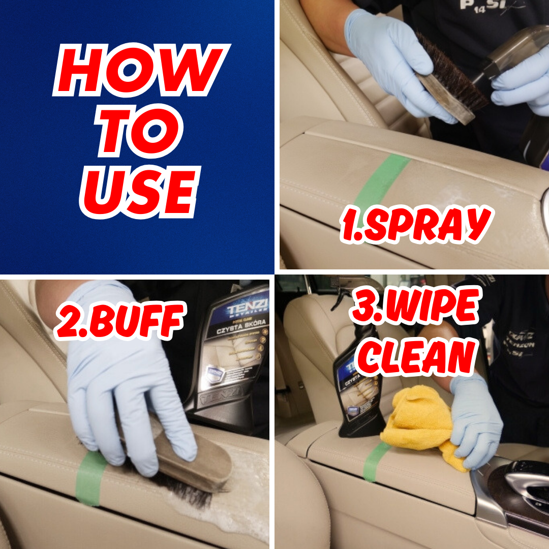 TENZI Leather Cleaner Leather Polish Care for Genuine PU PVC Nappa Faux