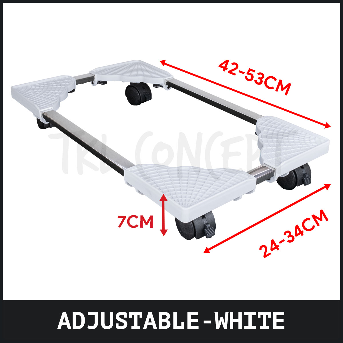 【TKL】Adjustable CPU Stand Wheel Roda 360 Rotating PC Tray Desktop Rack ...