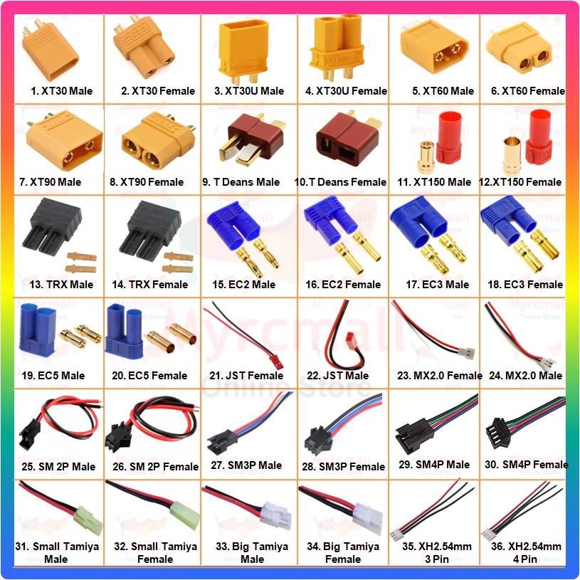 Lipo store battery connector