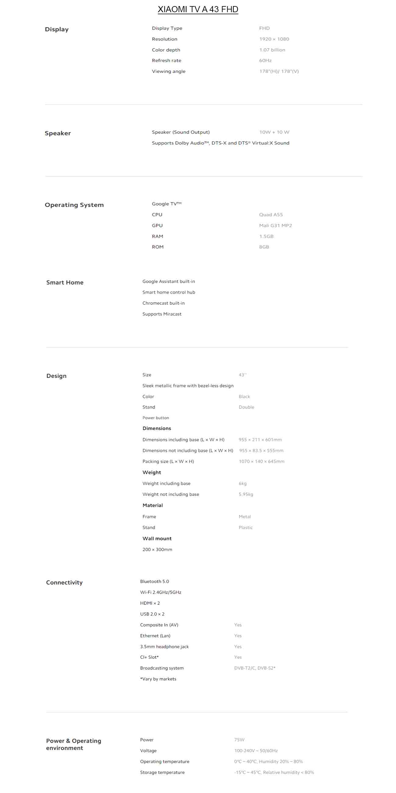 Xiaomi TV A / TV A PRO | Xiaomi TV A 2025 / TV A Pro 2025 | FHD / 4KUHD ...