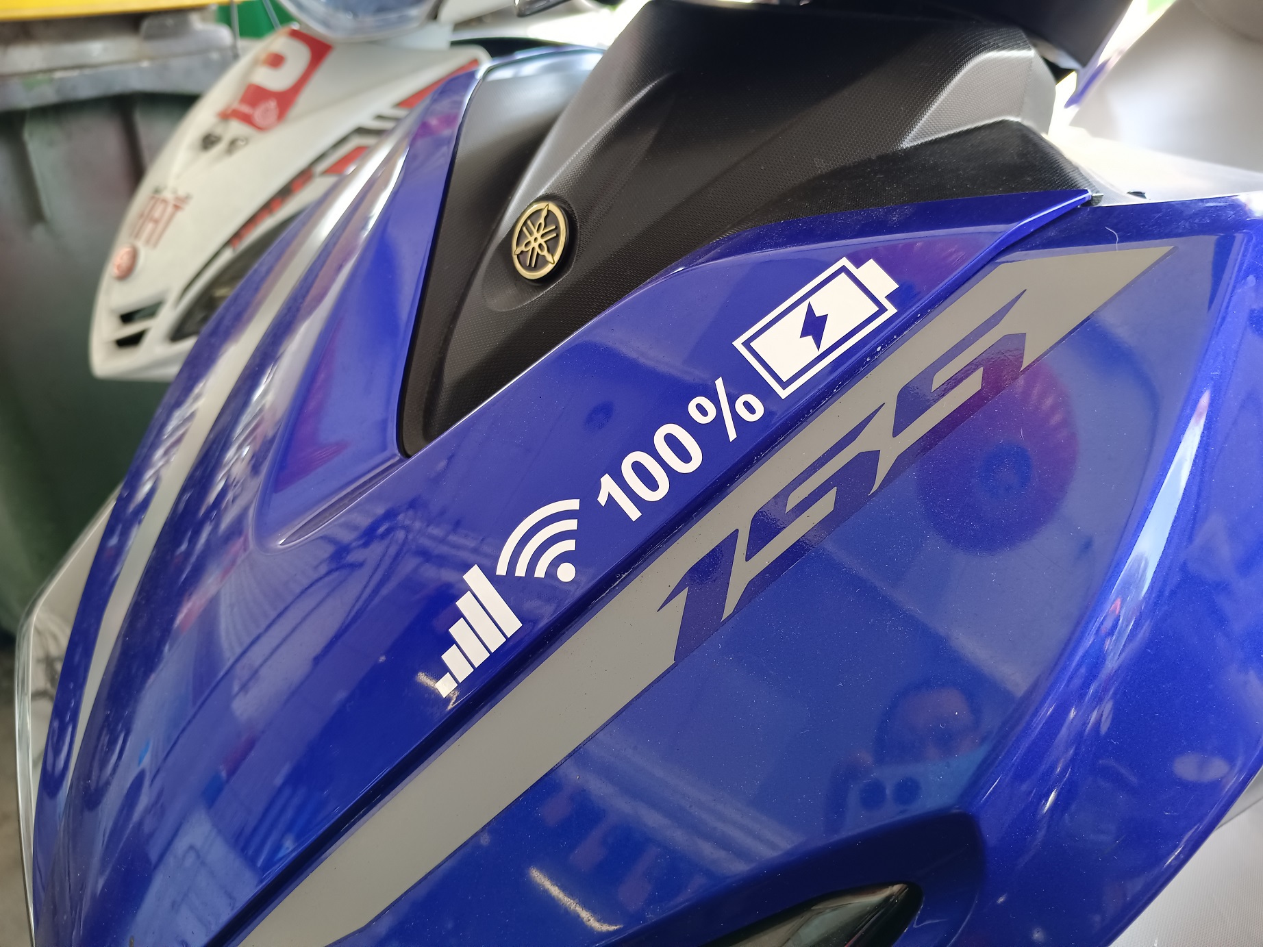 Sticker Decal Battery Level Signal 100% Wifi Cuttinfg Waterproof ...