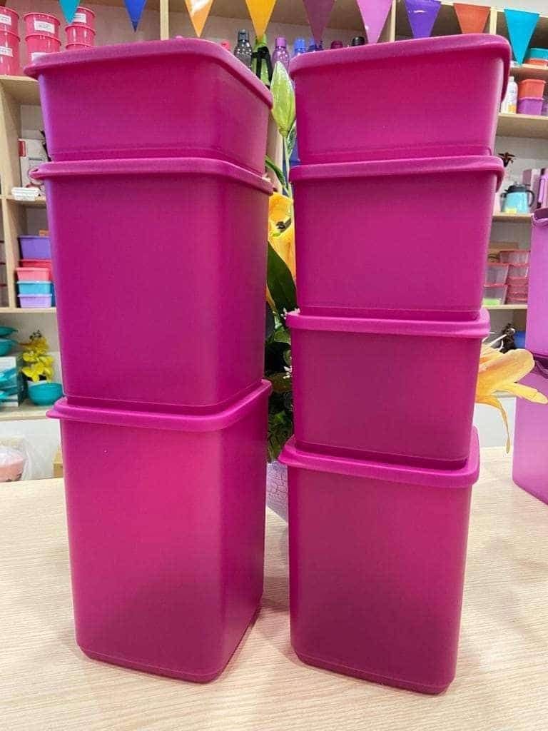 PURPLE: Tupperware So fresh Set Large Square Round (650ml/ 1L/ 1.8L/ 2 ...