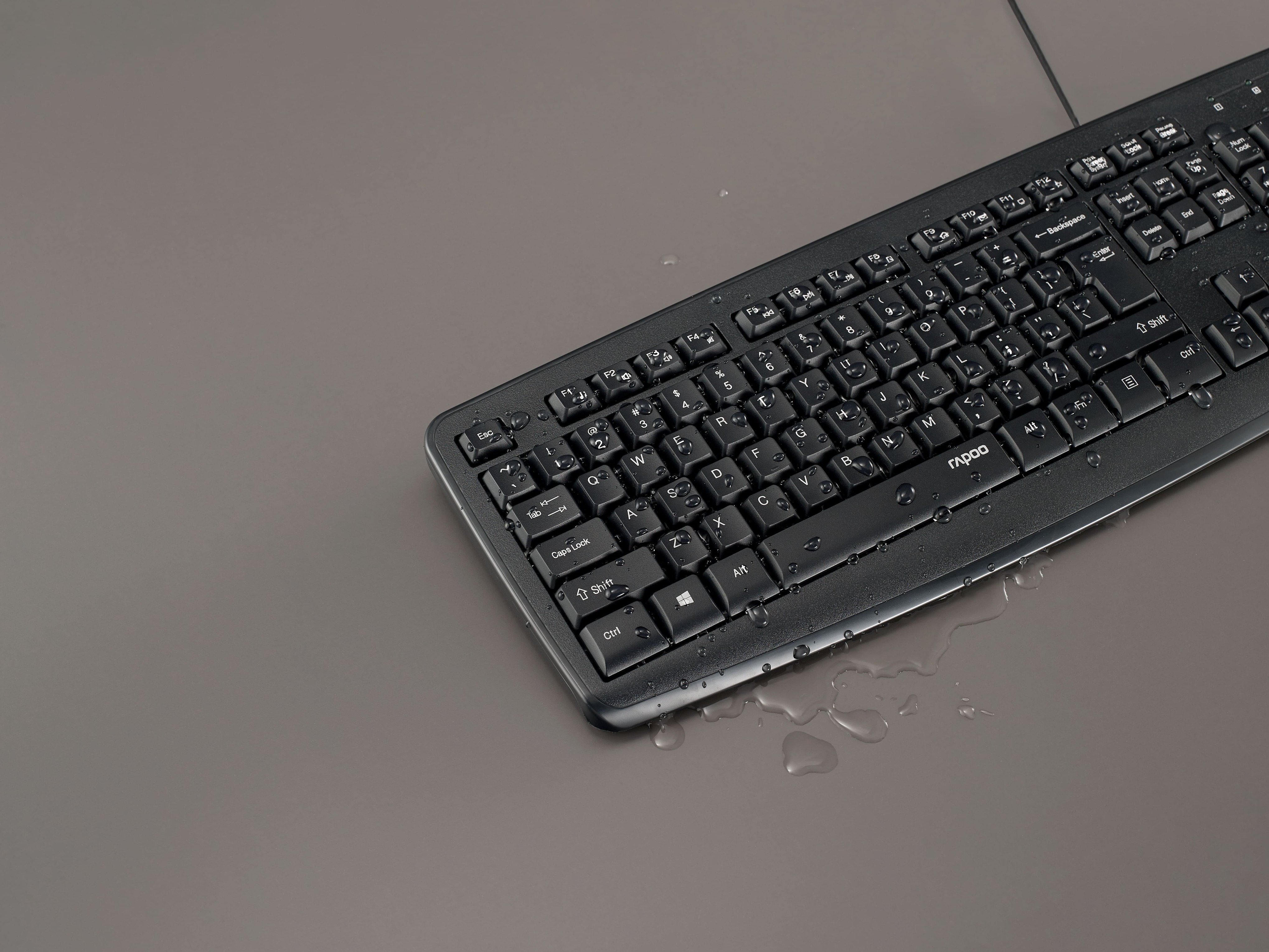 Rapoo NX1600 Wired Spill-Resistant Keyboard & 1600 DPI Sensor Mouse ...