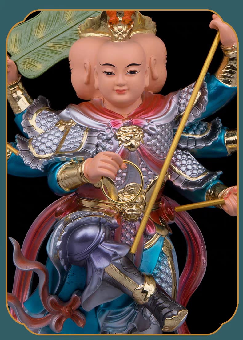 16寸三头六臂太子/仿铜彩/中坛元帅/太子爷/脚踏风火轮/哪吒太子/中檀元帅/树脂/哪吒摆件 Ne Zha Statue | Shopee ...
