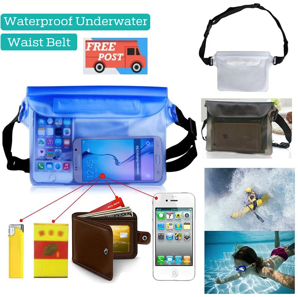 3 Layer Beach Bag Waterproof Pouch Bag Waist Pack Running Phone Pouch