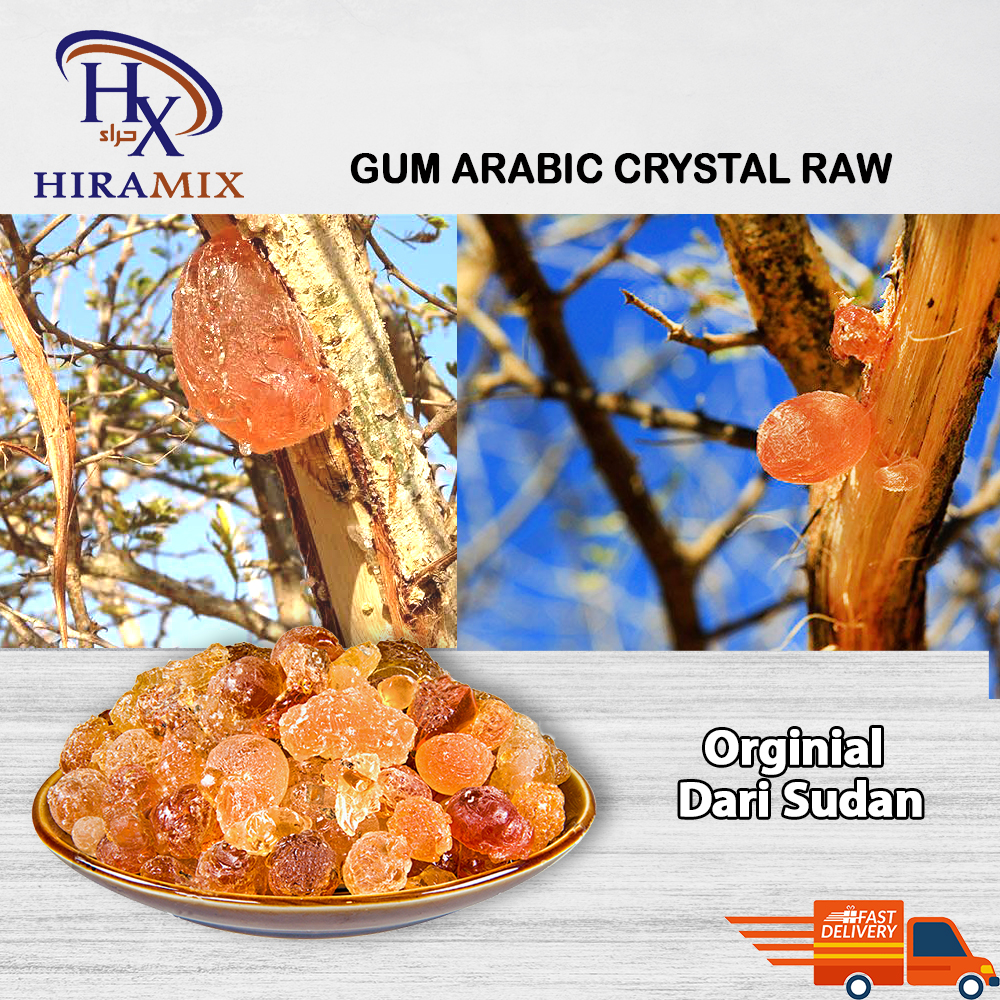 1Kg Acacia Arabic Gum Powder | Arabic Gum Crystal | Prebiotik | Serbuk ...