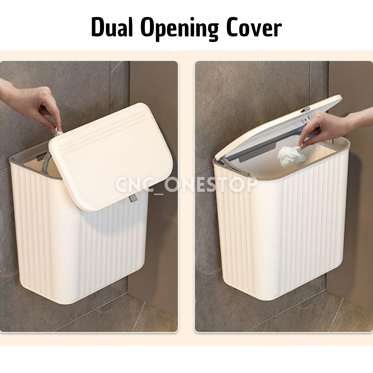 2pcs 3L Waste Trash Can Cupboard Door Hanging Wall Mounted Kitchen Rubbish  AUS